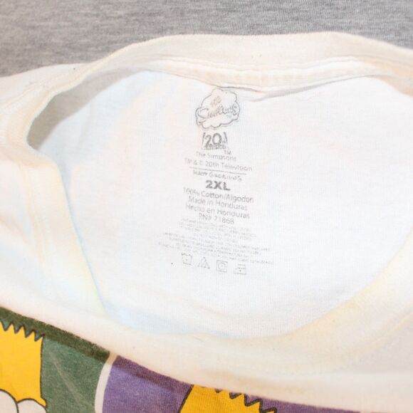 XXL THE SIMPSONS 20TH TELEVISION BART SIMPSON GRAPHIC WHITE T-SHIRT SIZE 2XL - Picture 3 of 4